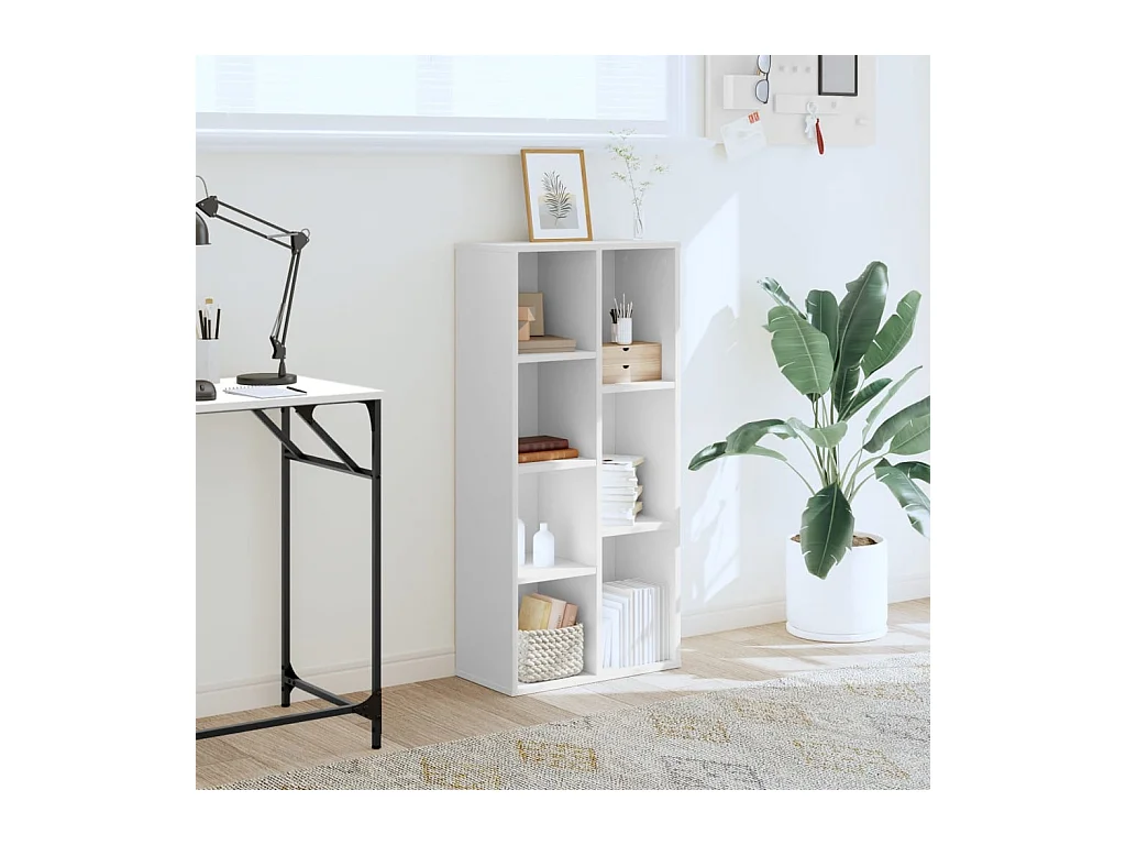 Libreria | Scaffale | Mobile di stoccaggio Bianca 50x25x105 cm in Legno Multistrato