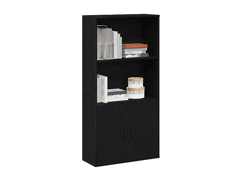 Libreria | Scaffale | Mobile di stoccaggio Rovere Nero 60x24x120 cm in Legno Multistrato