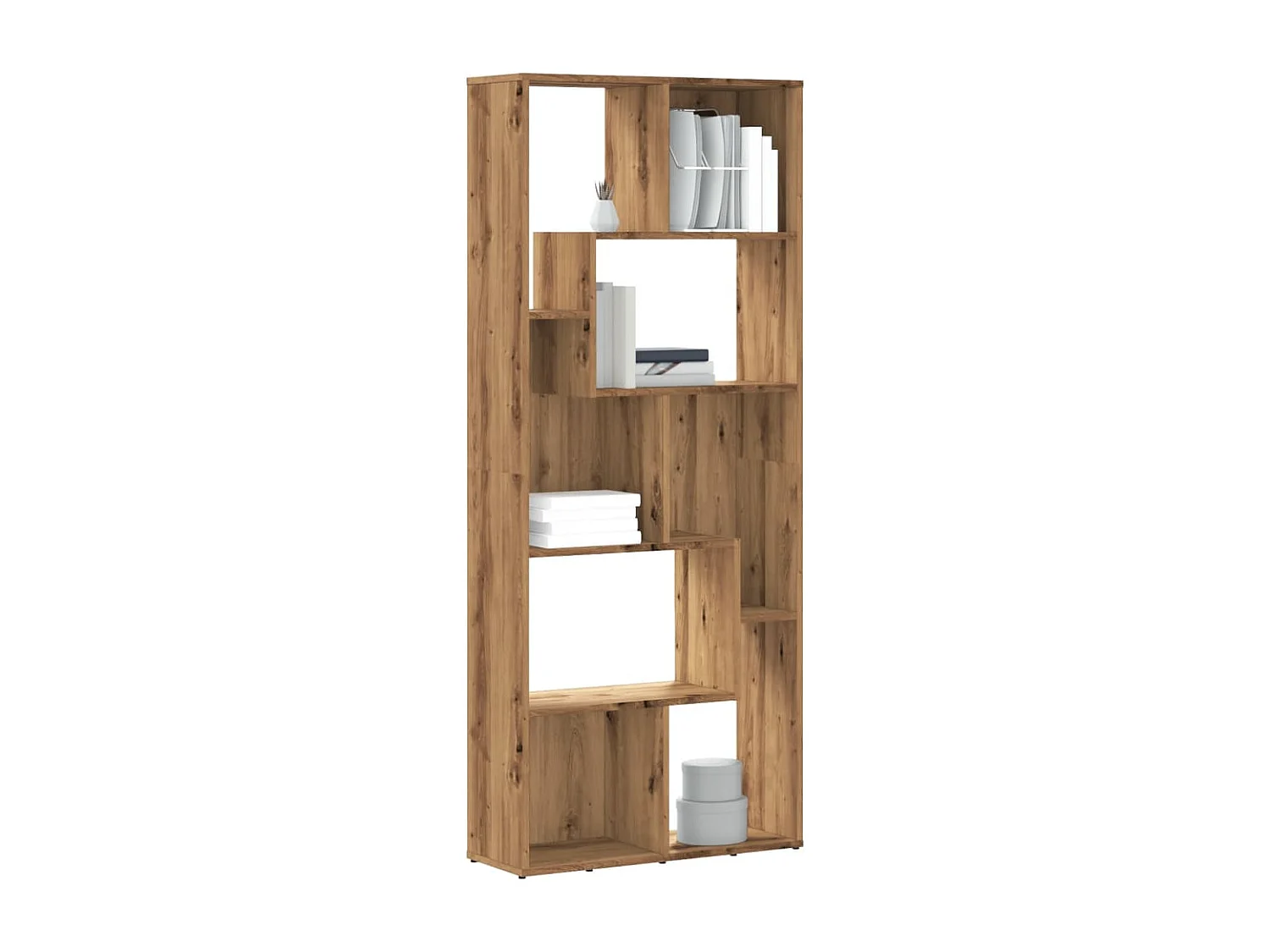 Libreria | Scaffale | Mobile di stoccaggio Rovere Artigianale 67x24x161 cm in Truciolato