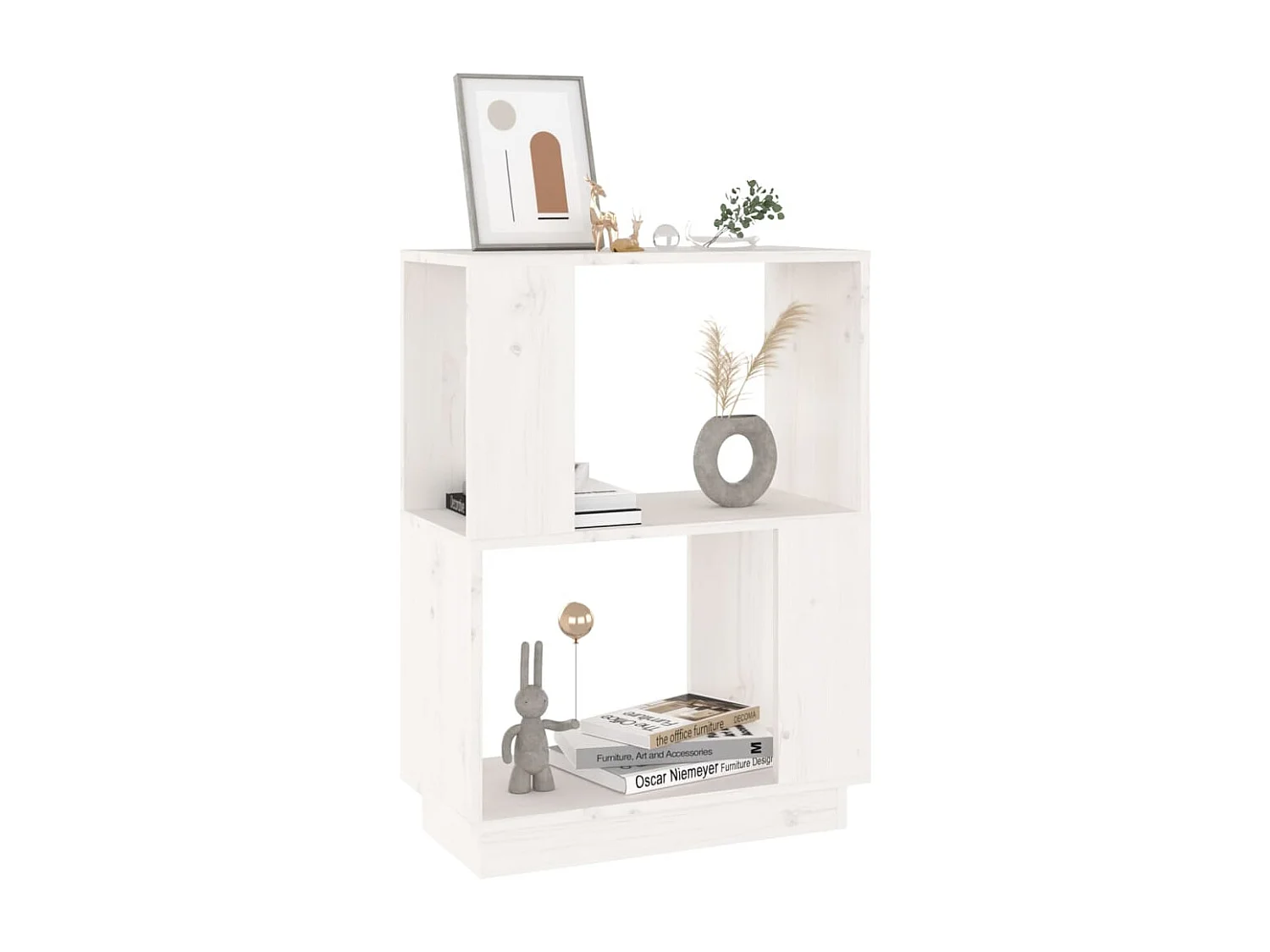 Bibliothèque | Etagère de rangement | Meuble de rangement Blanc 51x25x70 cm Pin solide
