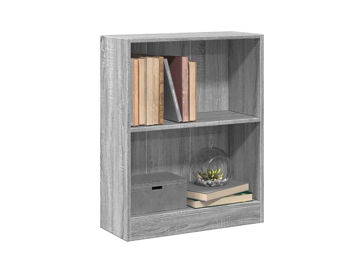 Bibliothèque | Etagère de rangement | Meuble de rangement Sonoma gris 60x24x76 cm Bois d'ingénierie
