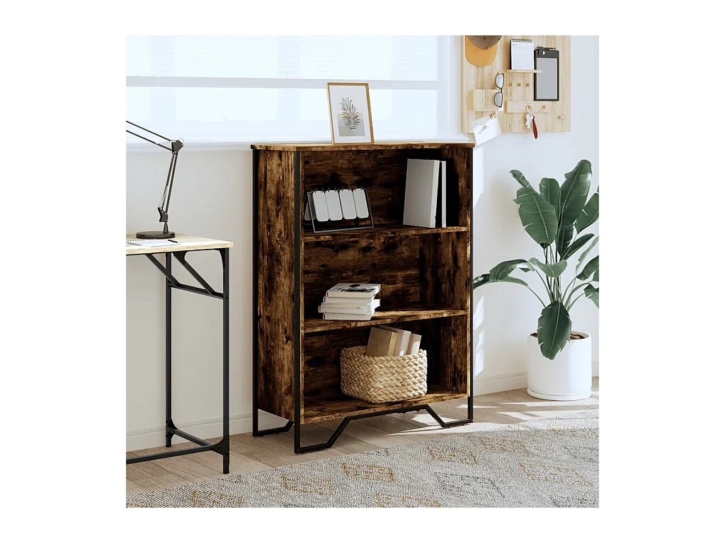Libreria | Scaffale | Mobile di stoccaggio Rovere Fumo 80x31x106 cm in Legno Multistrato