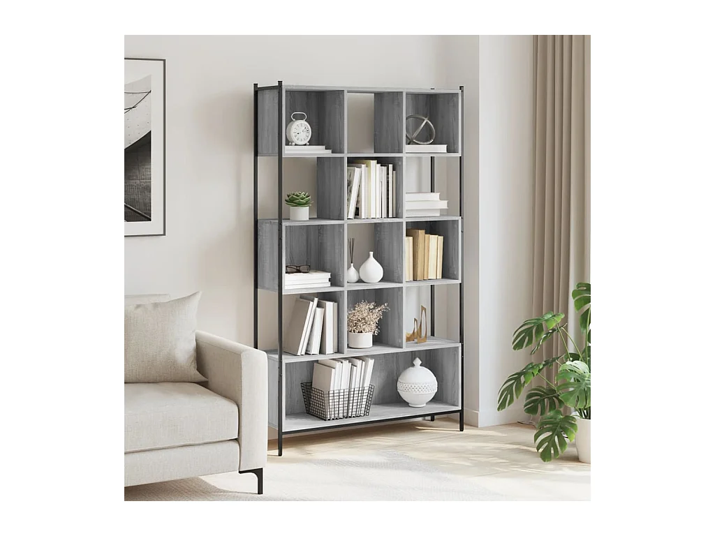 Bibliothèque | Etagère de rangement | Meuble de rangement sonoma gris 102x28x172 cm bois d'ingénierie
