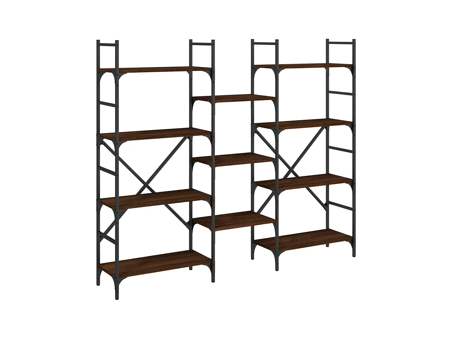 Bibliothèque | Etagère de rangement | Meuble de rangement chêne marron 160x28,5x136,5 cm bois d'ingénierie