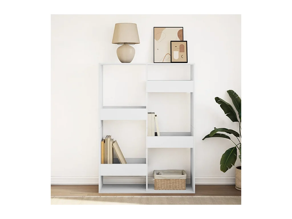 Bibliothèque | Etagère de rangement | Meuble de rangement blanc 100x33x135 cm bois d'ingénierie