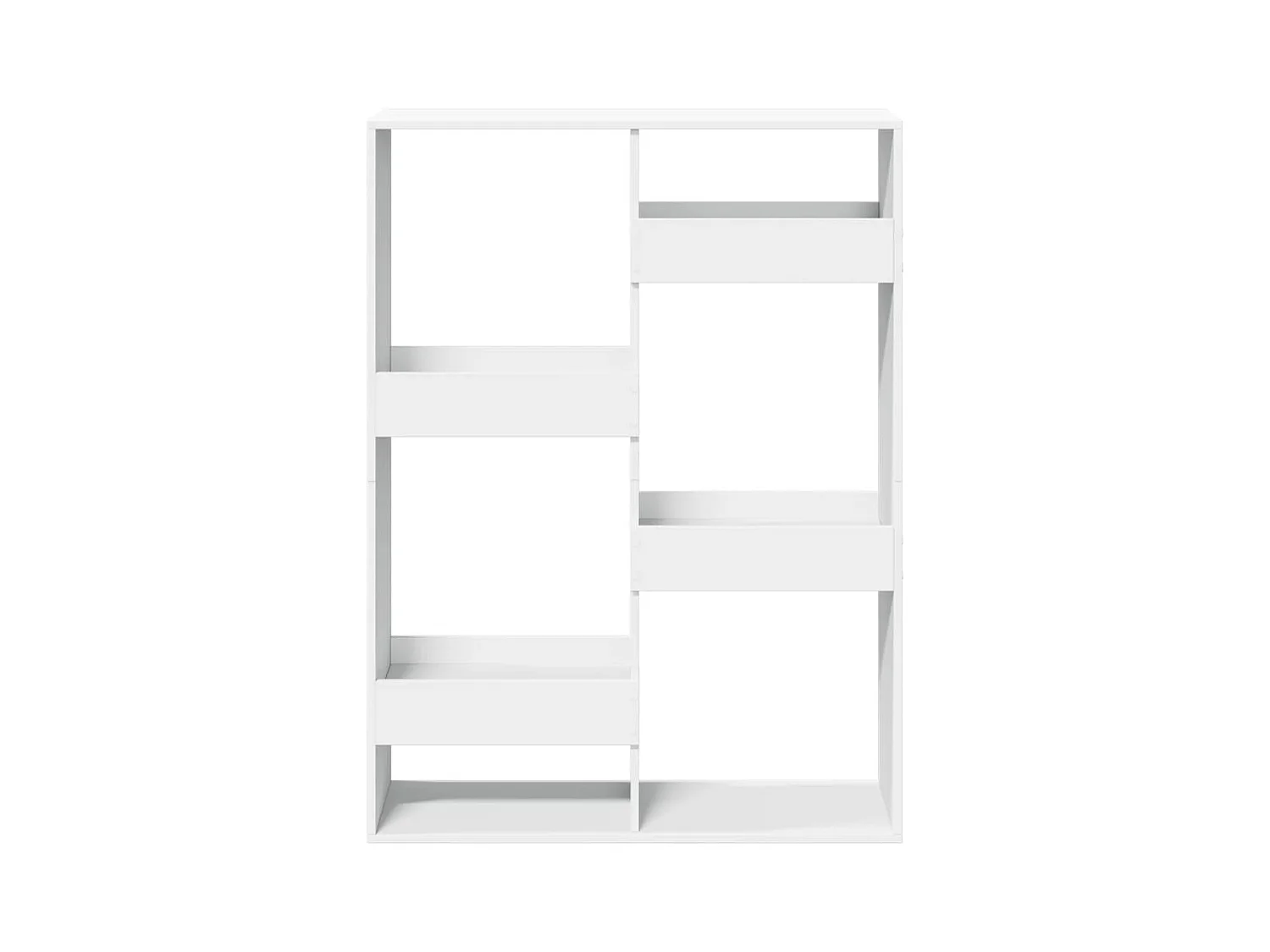 Bibliothèque | Etagère de rangement | Meuble de rangement blanc 100x33x135 cm bois d'ingénierie