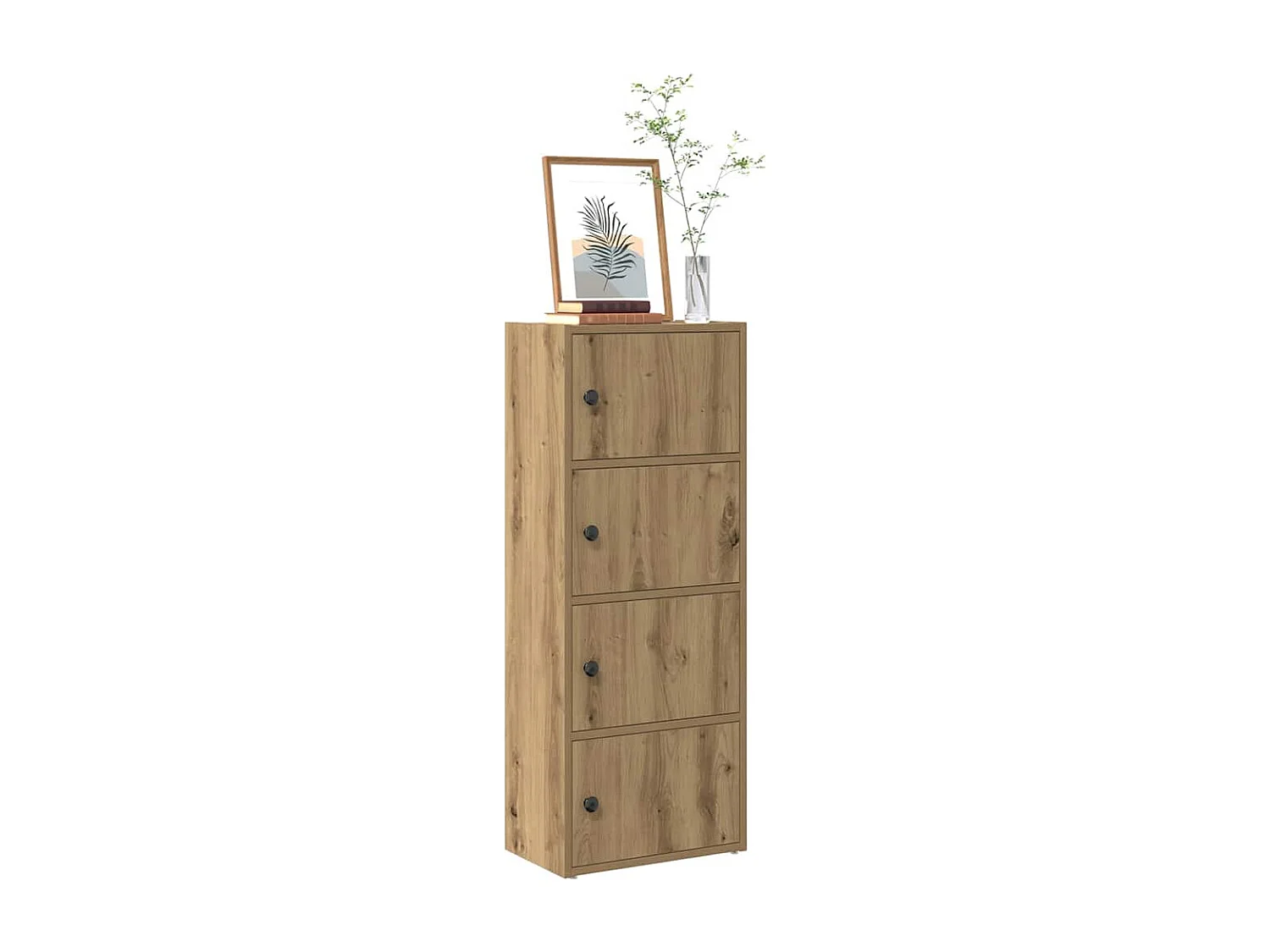 Bibliothèque | Etagère de rangement | Meuble de rangement chêne artisanal 40x24x102 cm bois d'ingénierie