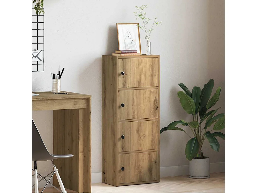 Bibliothèque | Etagère de rangement | Meuble de rangement chêne artisanal 40x24x102 cm bois d'ingénierie