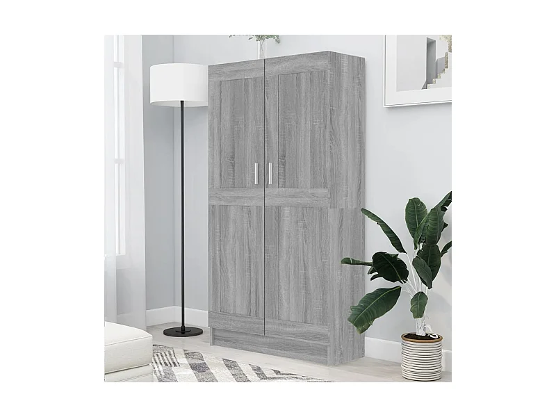 Bibliothèque | Etagère de rangement | Meuble de rangement Sonoma gris 82,5x30,5x150 cm Bois d'ingénierie