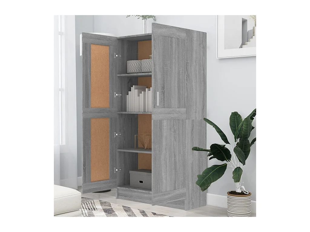 Bibliothèque | Etagère de rangement | Meuble de rangement Sonoma gris 82,5x30,5x150 cm Bois d'ingénierie