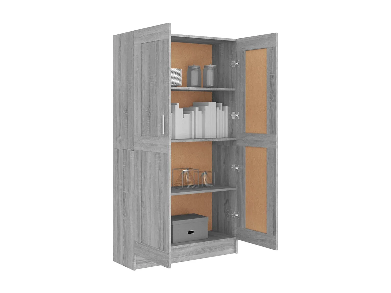 Libreria | Scaffale | Mobile di stoccaggio Grigio Sonoma 82,5x30,5x150 cm in Legno Multistrato