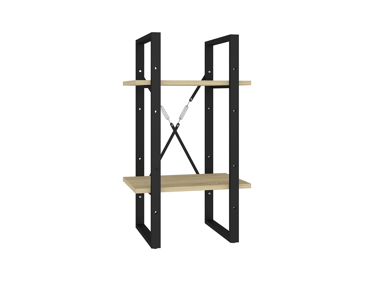 Bibliothèque | Etagère de rangement | Meuble de rangement à 2 niveaux chêne sonoma bois d'ingénierie
