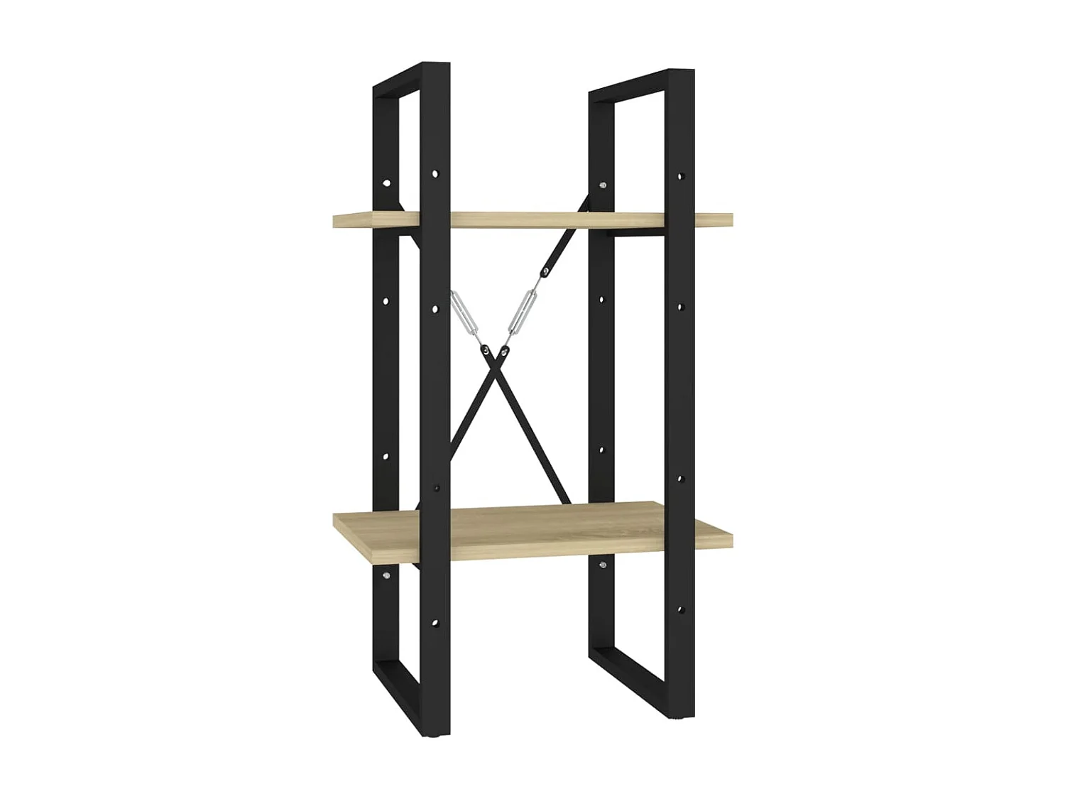 Bibliothèque | Etagère de rangement | Meuble de rangement à 2 niveaux chêne sonoma bois d'ingénierie