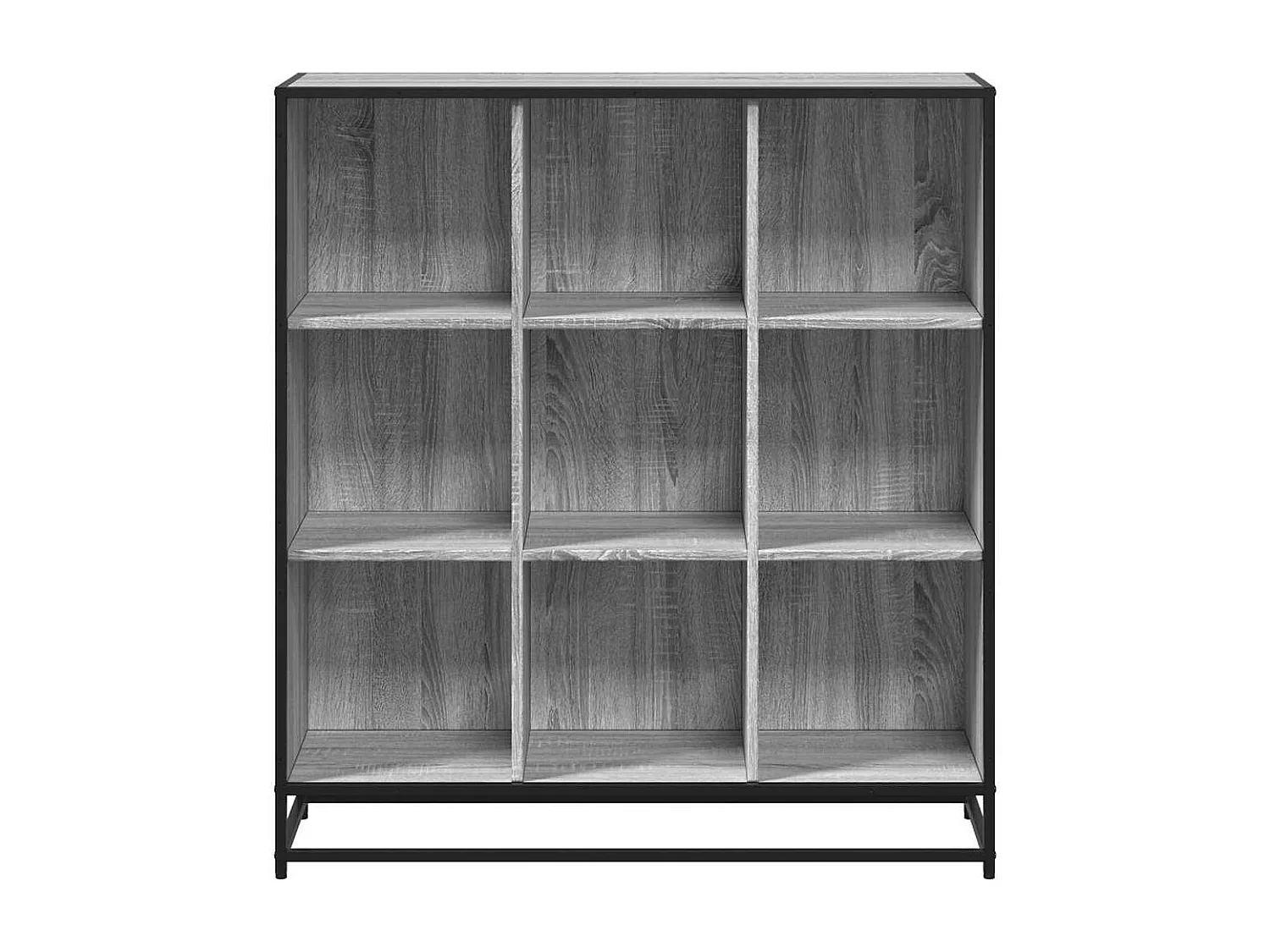 Libreria | Scaffale | Mobile di stoccaggio Grigio Sonoma 97,5x33x107,5 cm Multistrato e Metallo