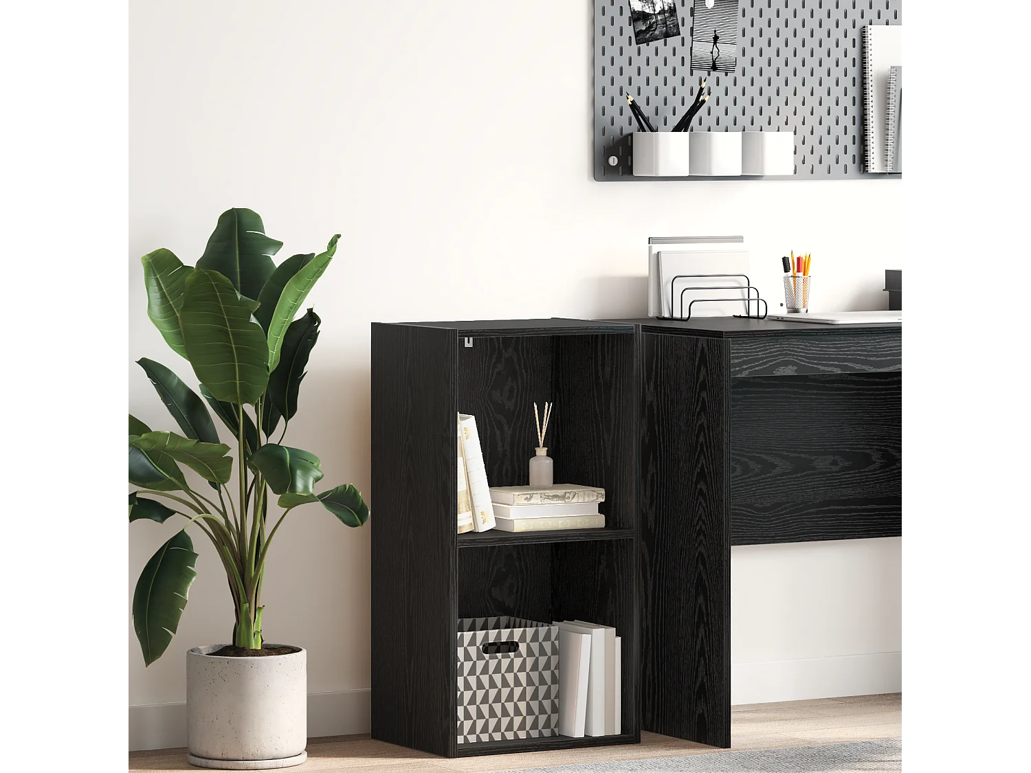 Bibliothèque | Etagère de rangement | Meuble de rangement Chêne noir 40 x 30 x 77 cm Bois d'ingénierie