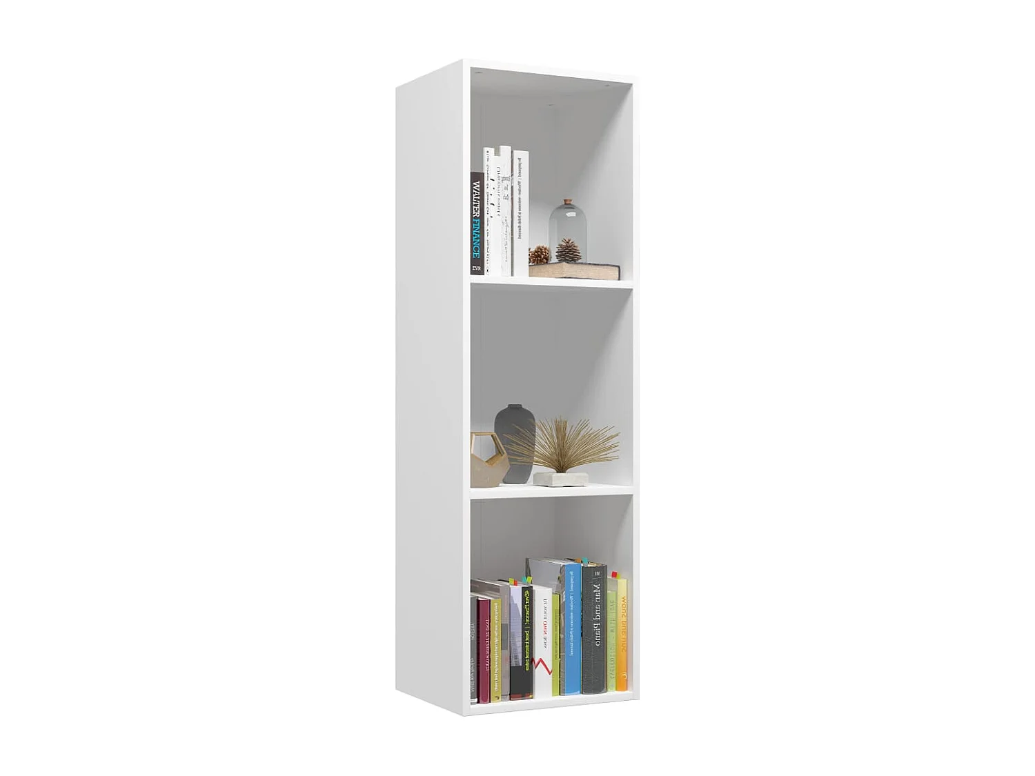Bibliothèque Meuble TV | Etagère de rangement | Meuble de rangement Blanc 36x30x114 cm Bois d'ingénierie