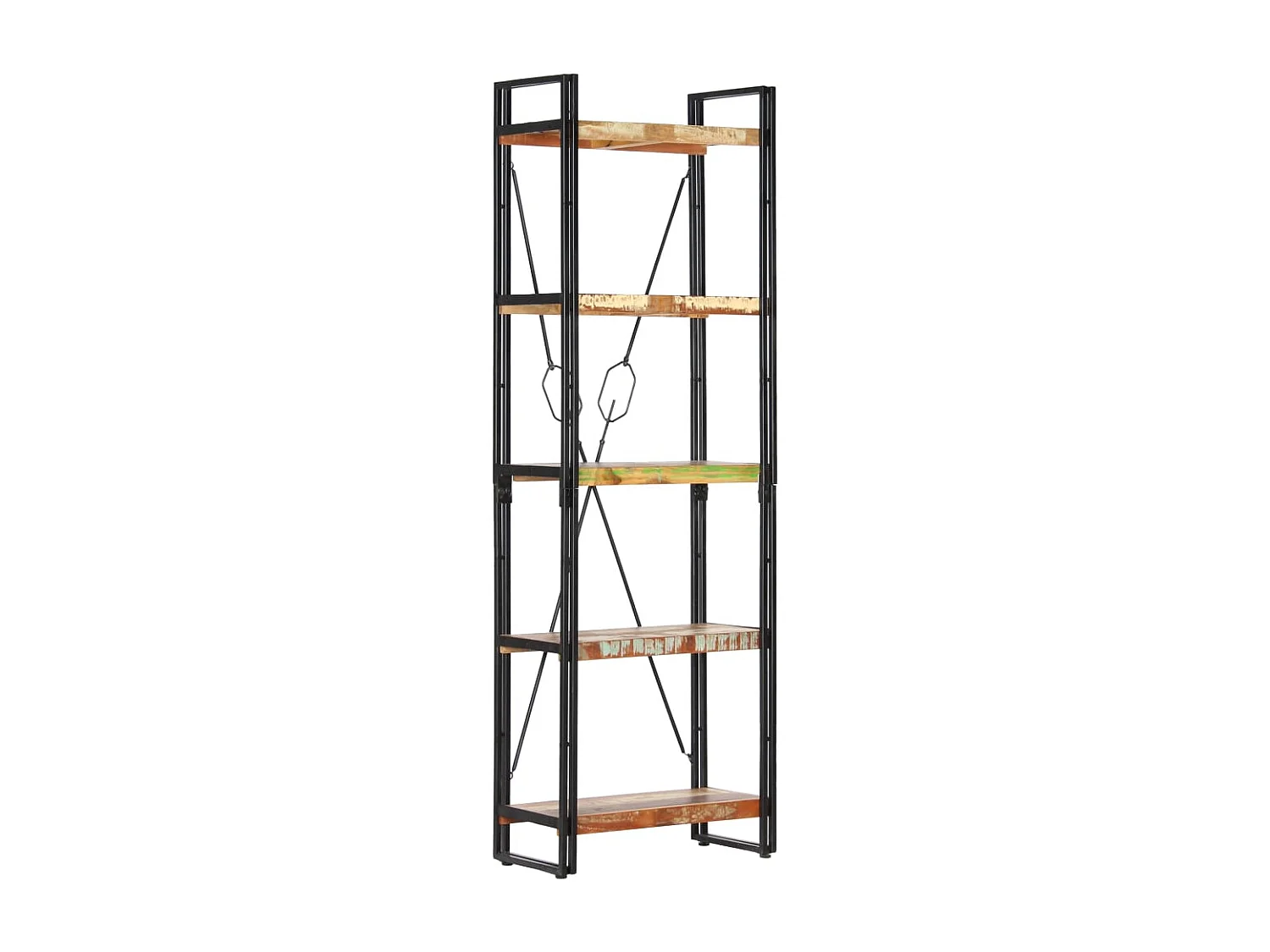 Libreria | Scaffale | Mobile di stoccaggio a 5 Ripiani 60x30x180 cm in Massello di Recupero
