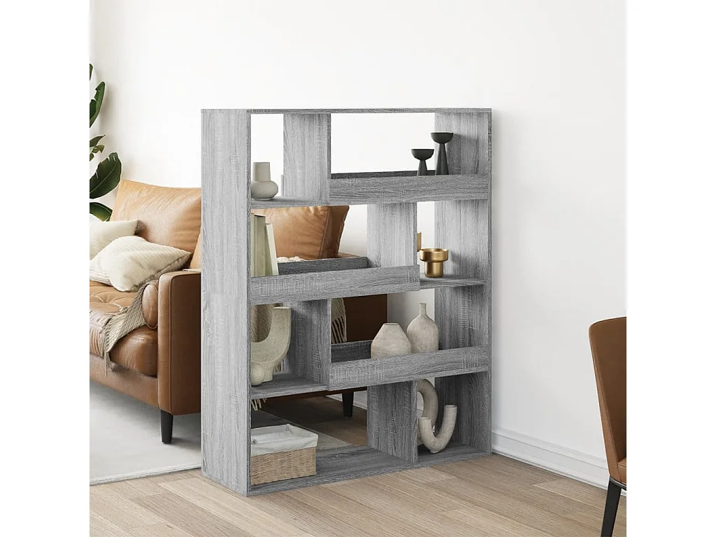 Bibliothèque | Etagère de rangement | Meuble de rangement sonoma gris 100x33x125,5 cm bois d'ingénierie
