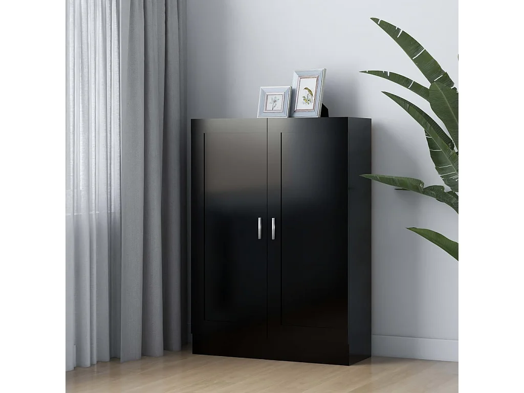 Libreria | Scaffale | Mobile di stoccaggio Nera 82,5x30,5x115 cm in Legno Multistrato