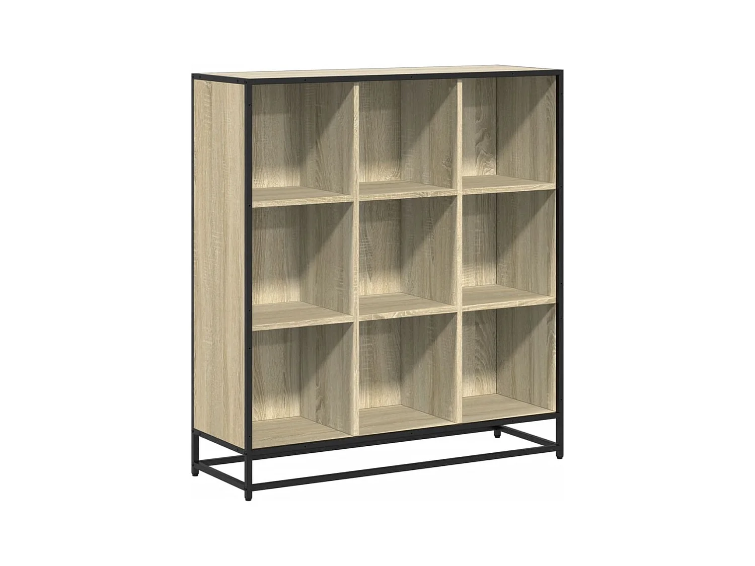 Bibliothèque | Etagère de rangement | Meuble de rangement chêne sonoma 97,5x33x107,5cm bois ingénierie métal