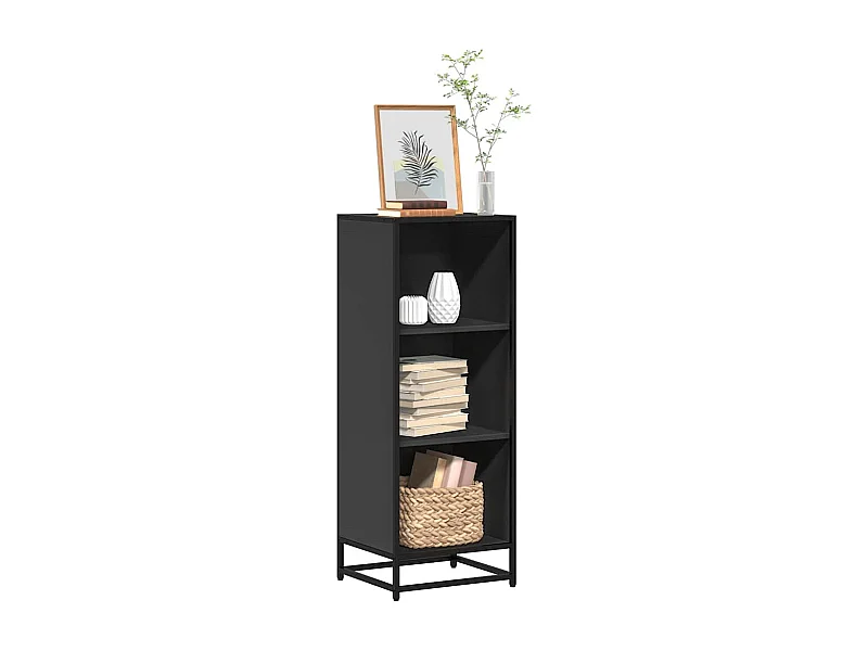 Bibliothèque | Etagère de rangement | Meuble de rangement noir 40x35x107,5 cm bois d'ingénierie
