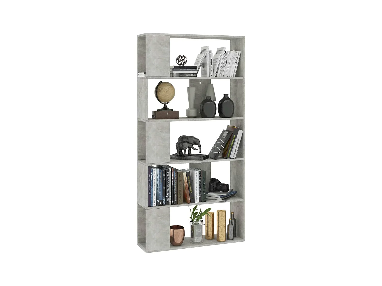 Bibliothèque | Etagère de rangement | Meuble de rangement Gris béton Bois d’ingénierie