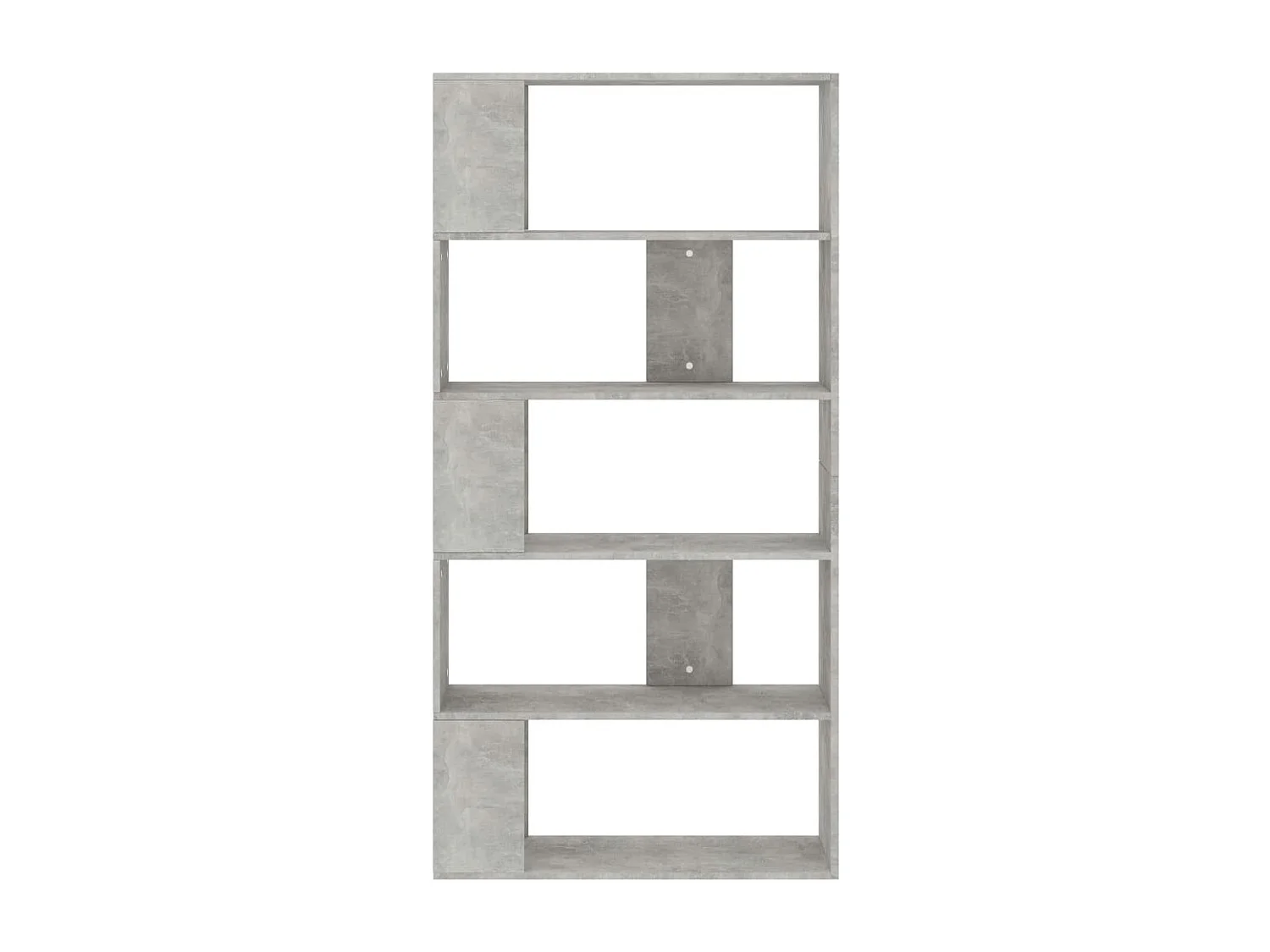 Libreria | Scaffale | Mobile di stoccaggio Divisorio Grigio Cemento 80x24x159cm Legno Multistrato