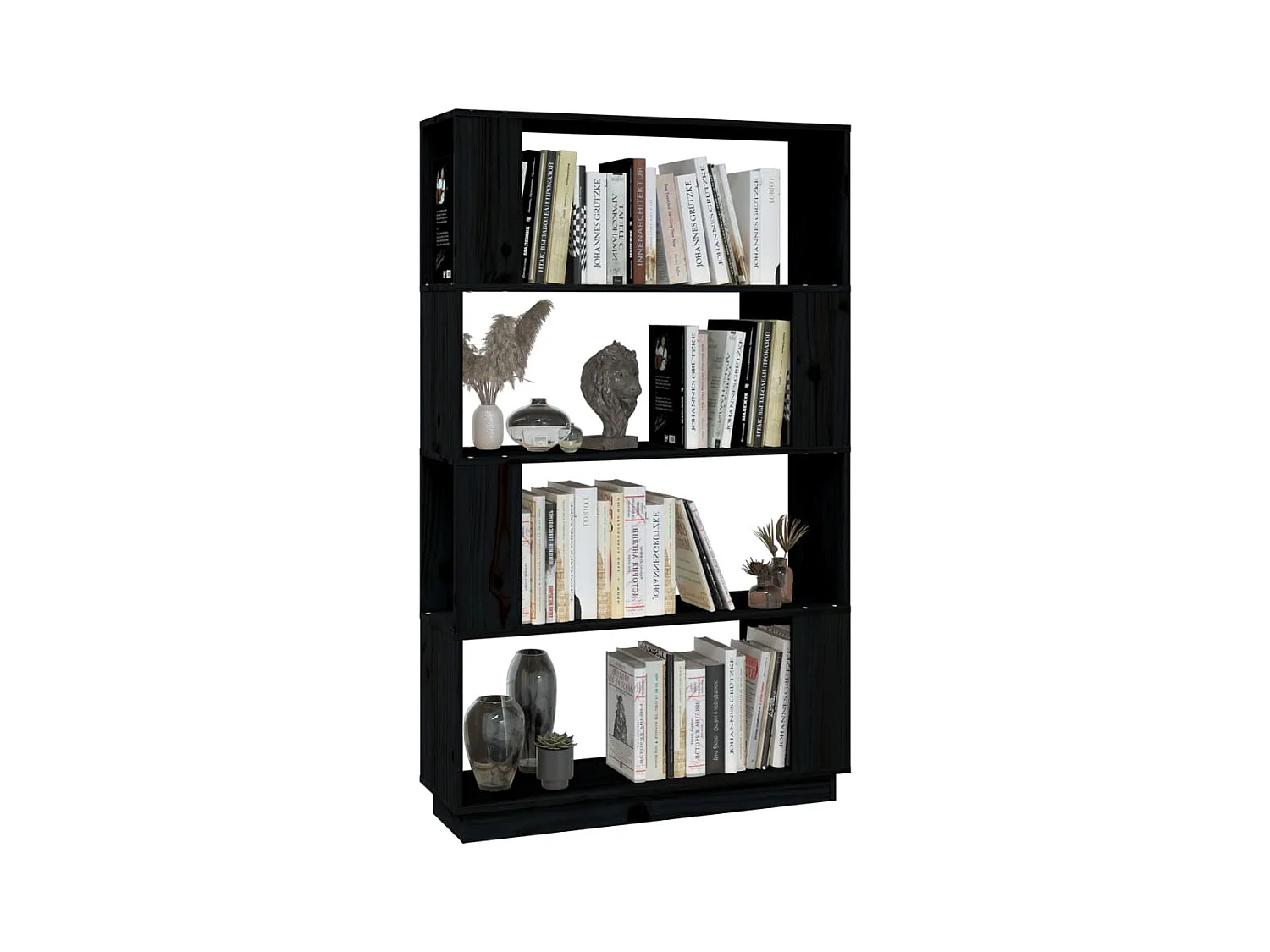 Libreria | Scaffale | Mobile di stoccaggio Divisorio Bianco 80x25x132 cm Legno Massello di Pino