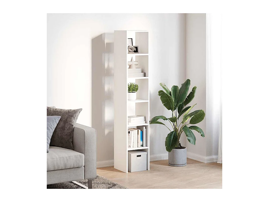 Bibliothèques | Etagère de rangement | Meuble de rangement 2 pcs empilable blanc 30x30x80 cm bois ingénierie