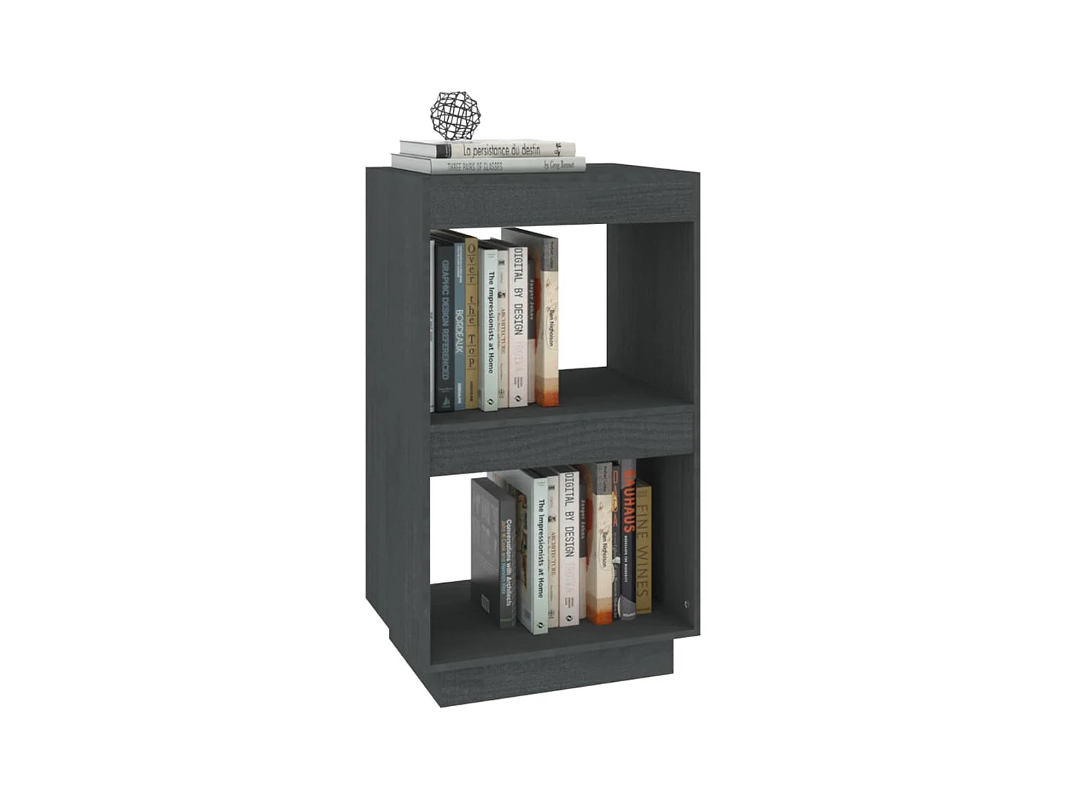 Bibliothèque | Etagère de rangement | Meuble de rangement Gris 40x35x71 cm Bois de pin massif