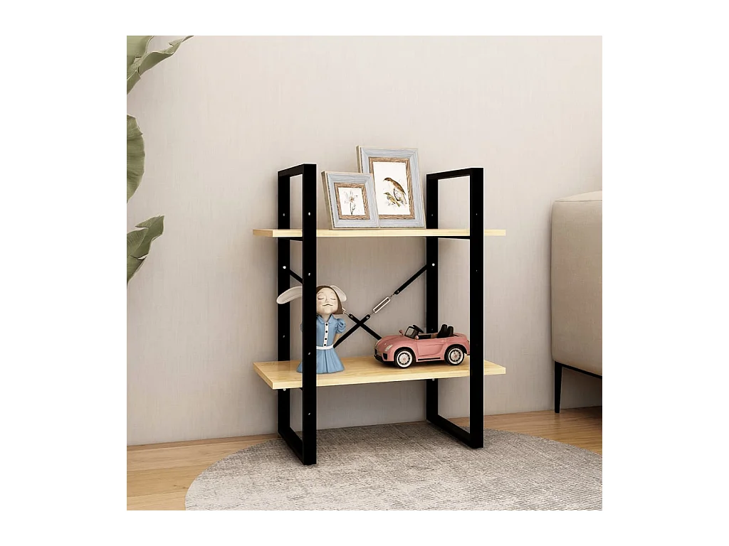 Bibliothèque | Etagère de rangement | Meuble de rangement à 2 niveaux 60x30x70 cm Bois de pin massif