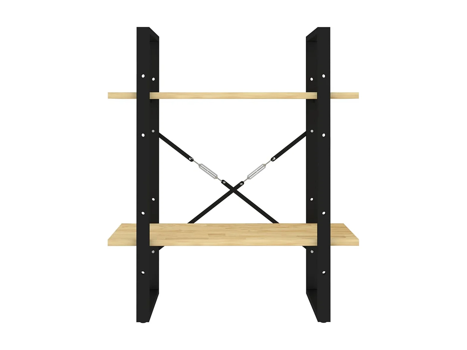 Libreria | Scaffale | Mobile di stoccaggio a 2 Ripiani 60x30x70 cm in Legno Massello di Pino