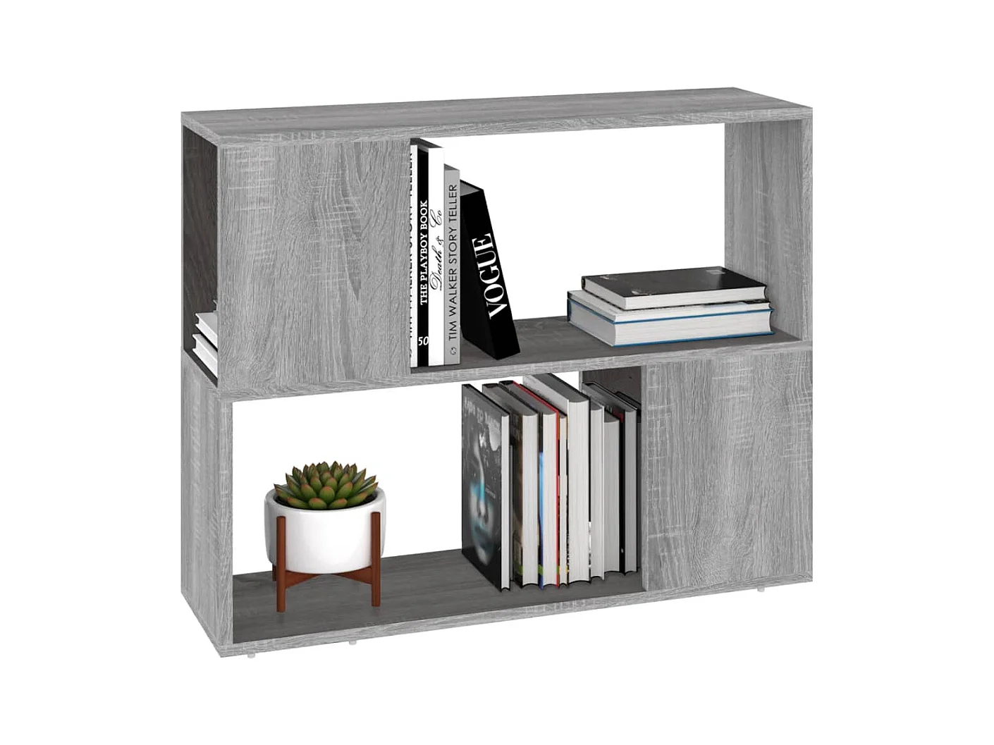 Bibliothèque | Etagère de rangement | Meuble de rangement Sonoma gris 80x24x63 cm