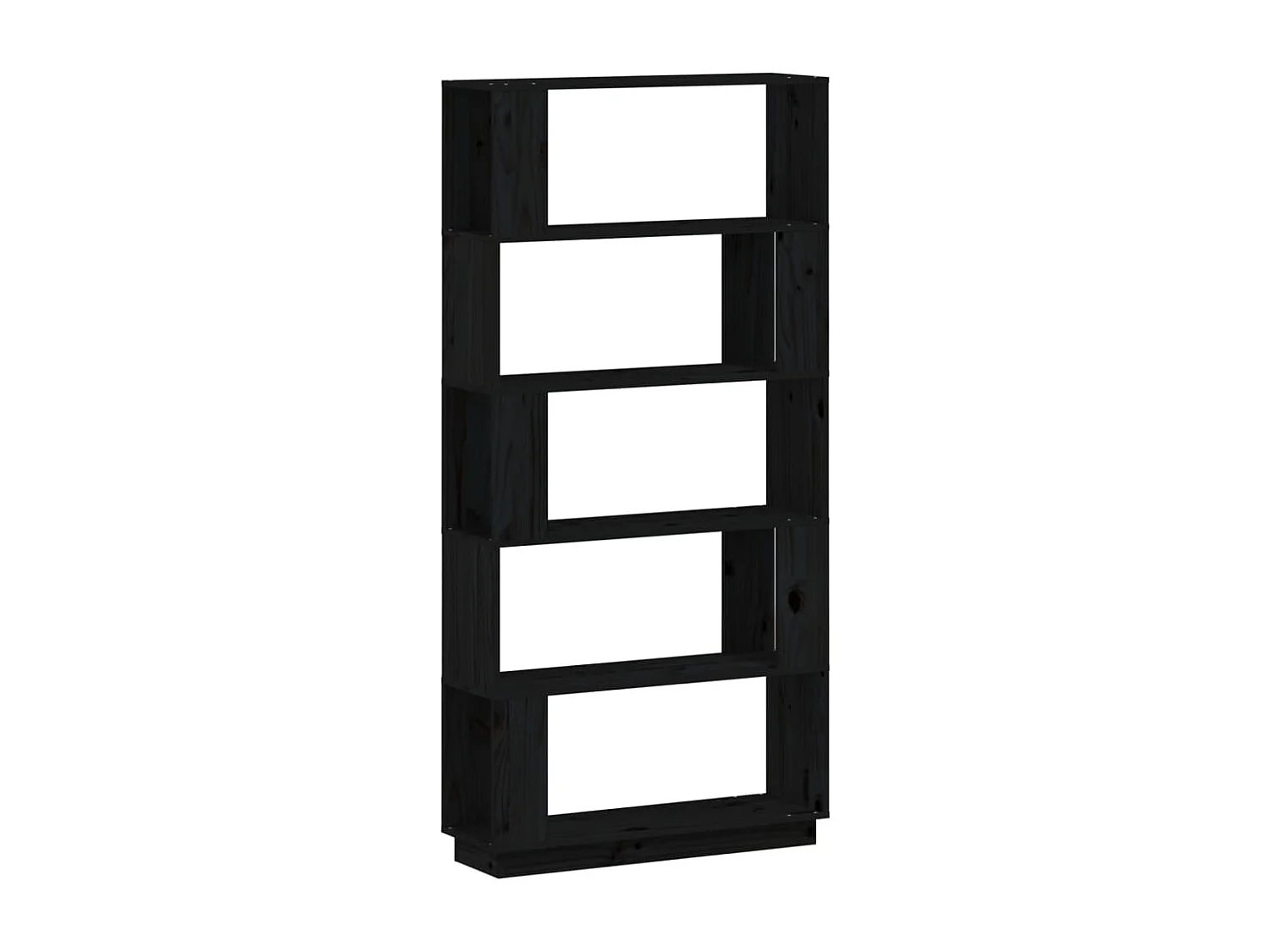 Bibliothèque | Etagère de rangement | Meuble de rangement Noir 80x25x163,5 cm Pin massif