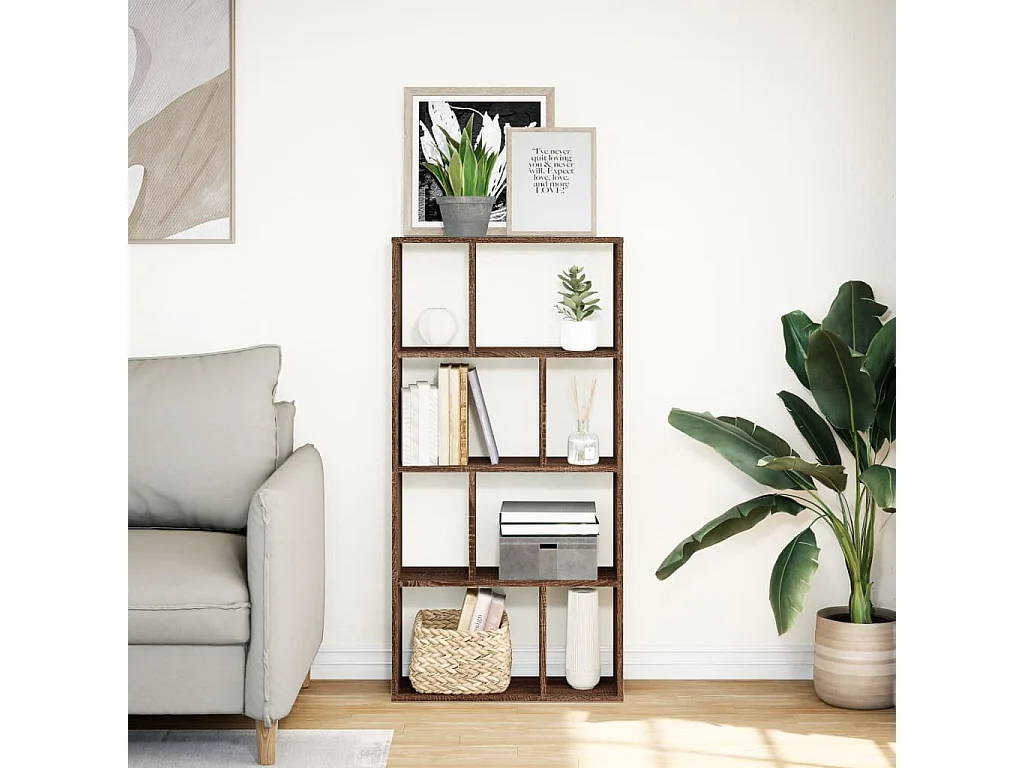 Libreria | Scaffale | Mobile di stoccaggio Rovere Marrone 60x20x120 cm in Truciolato