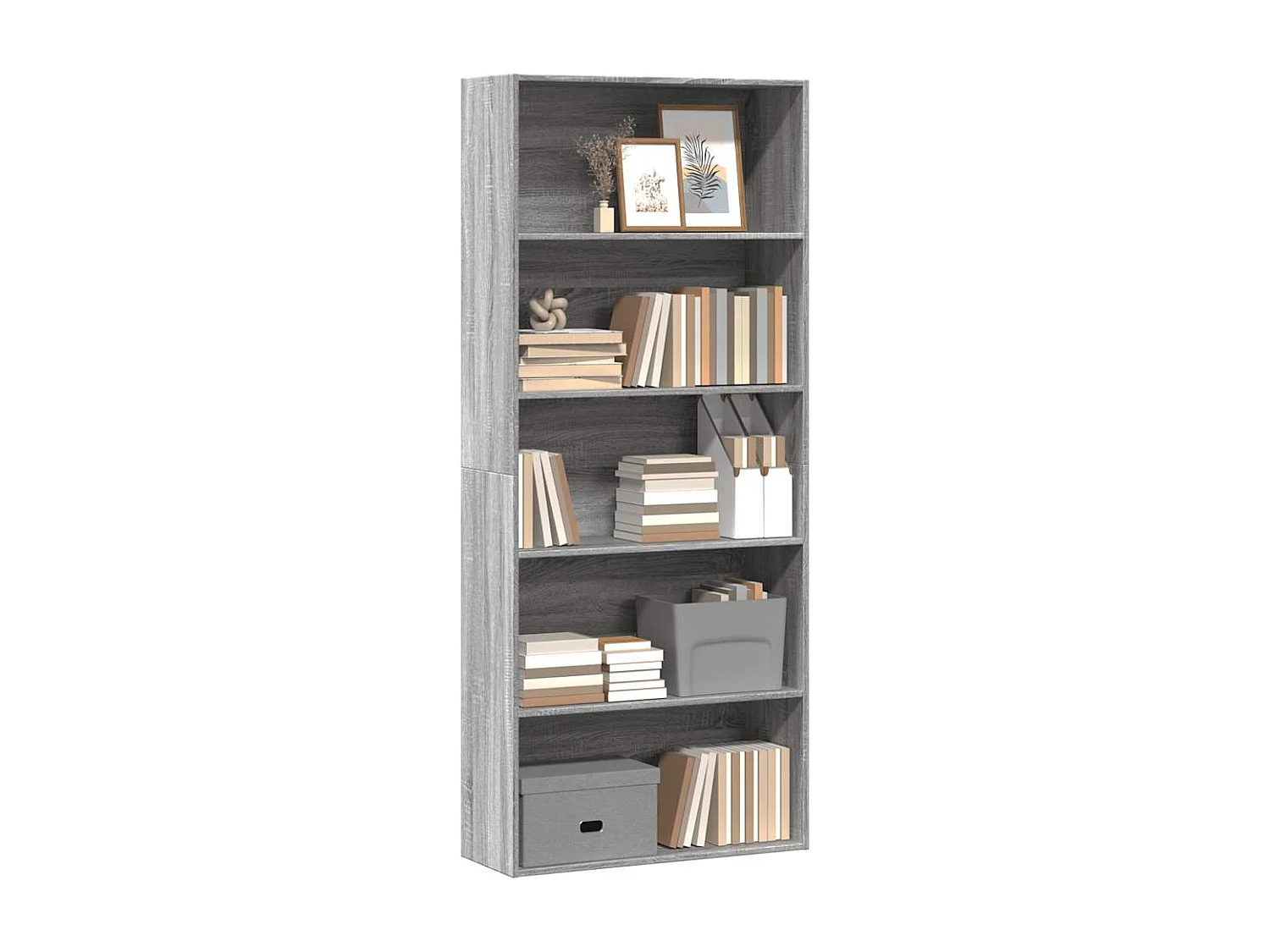 Libreria | Scaffale | Mobile di stoccaggio Grigio Sonoma 80x30x189 cm in Legno Multistrato