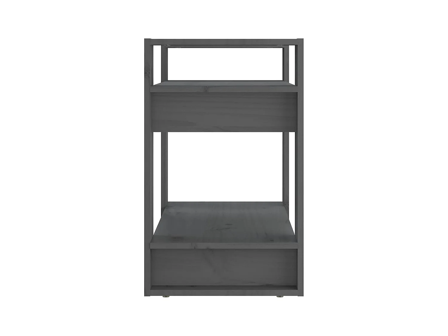 Bibliothèque | Etagère de rangement | Meuble de rangement Gris 60x35x57 cm Pin massif