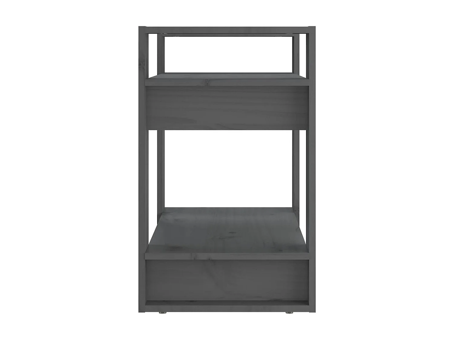 Bibliothèque | Etagère de rangement | Meuble de rangement Gris 60x35x57 cm Pin massif