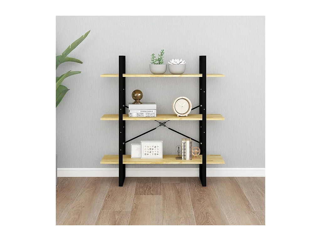 Bibliothèque | Etagère de rangement | Meuble de rangement à 3 niveaux 100x30x105 cm Bois de pin massif