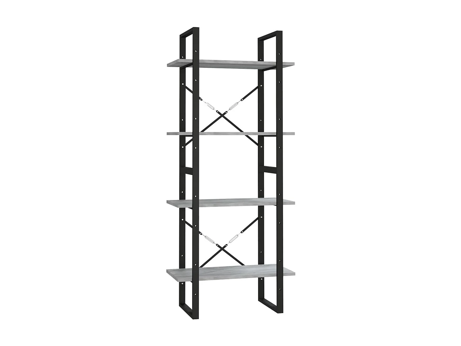 Libreria | Scaffale | Mobile di stoccaggio 4 Ripiani Grigio Sonoma 60x30x140 cm Legno Multistrato