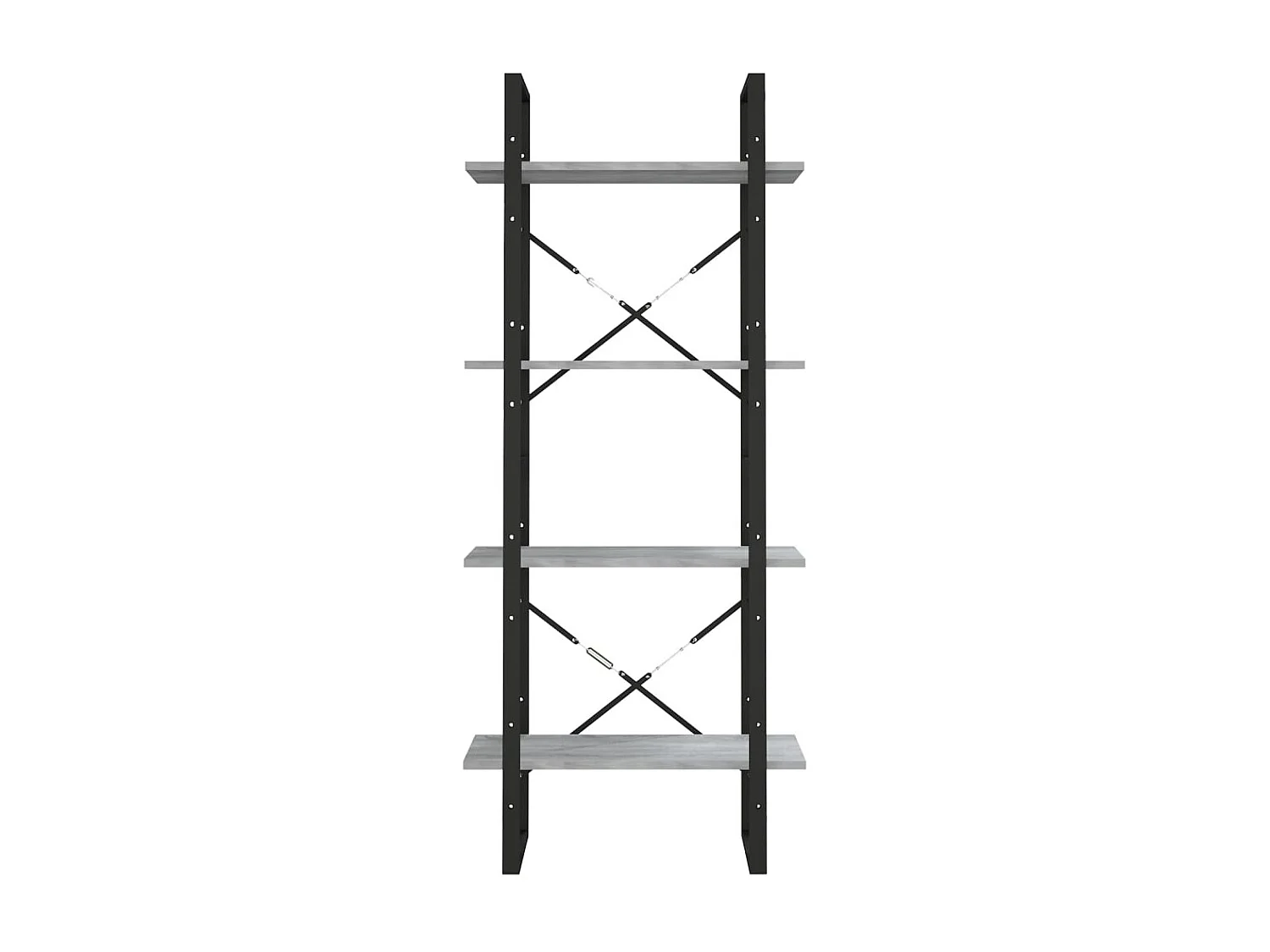 Libreria | Scaffale | Mobile di stoccaggio 4 Ripiani Grigio Sonoma 60x30x140 cm Legno Multistrato