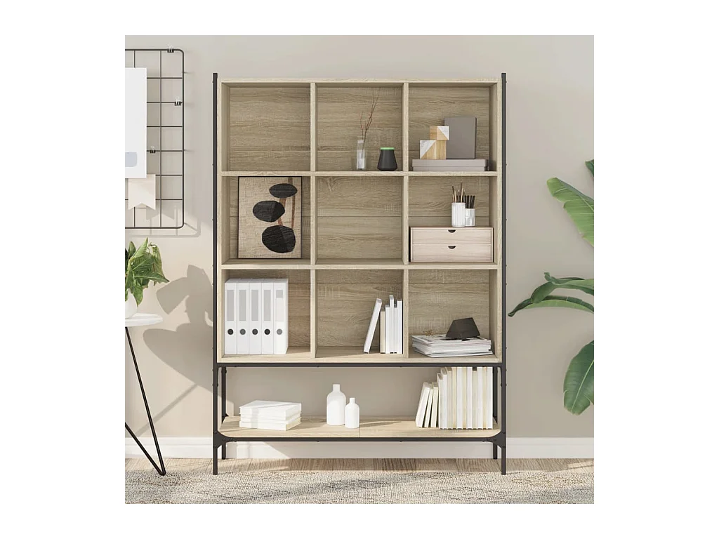Bibliothèque | Etagère de rangement | Meuble de rangement chêne sonoma 102x30x141,5 cm bois d'ingénierie