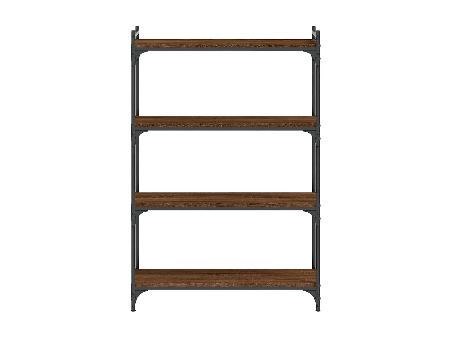 Bibliothèque | Etagère de rangement | Meuble de rangement 4 niveaux chêne marron 80x30x120cm bois ingénierie