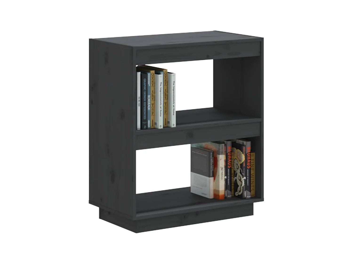 Bibliothèque | Etagère de rangement | Meuble de rangement Gris 60x35x71 cm Bois de pin massif