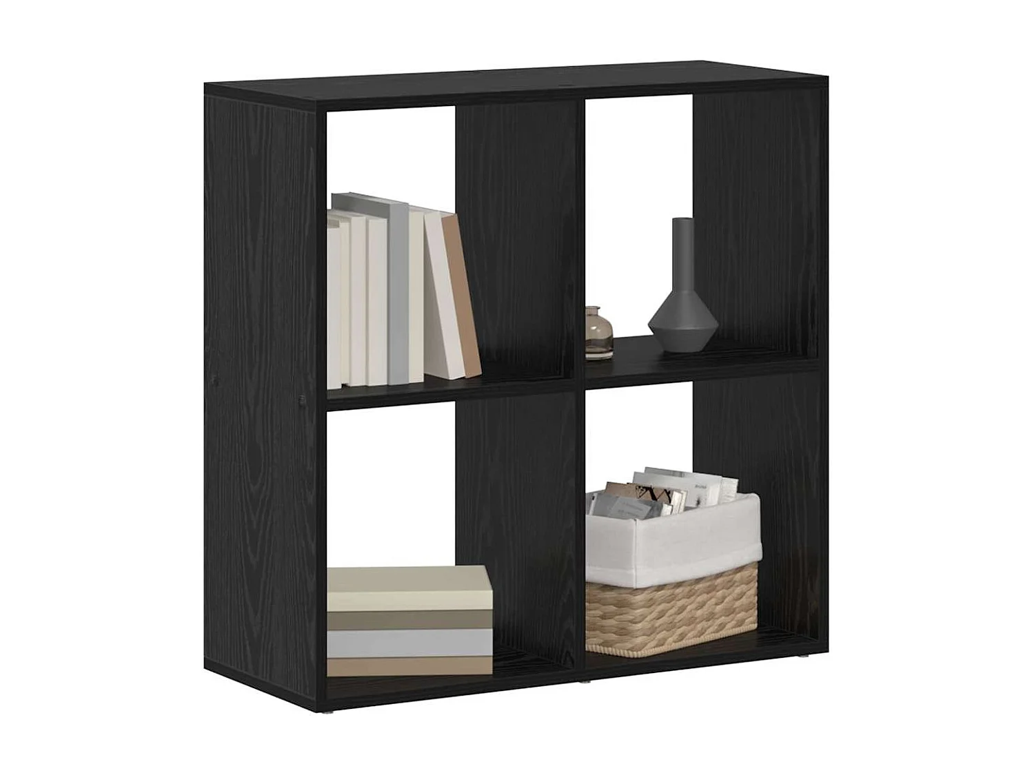 Bibliothèque | Etagère de rangement | Meuble de rangement Chêne noir 69.5 x 29 x 69.5 cm Bois d'ingénierie