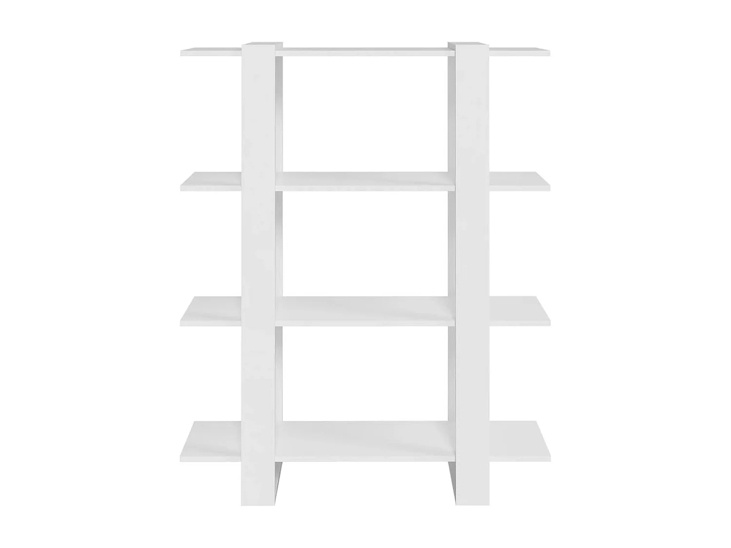 Bibliothèque | Etagère de rangement | Meuble de rangement Blanc 100x30x123,5 cm