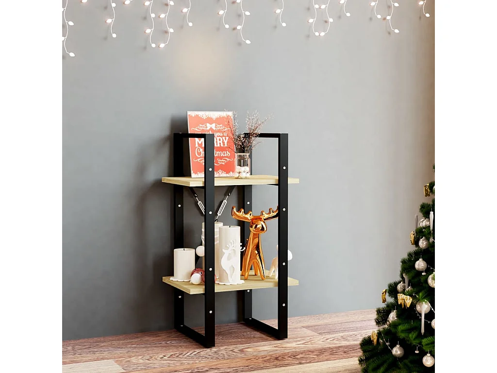 Libreria | Scaffale | Mobile di stoccaggio a 2 Ripiani 40x30x70 cm in Legno Massello di Pino