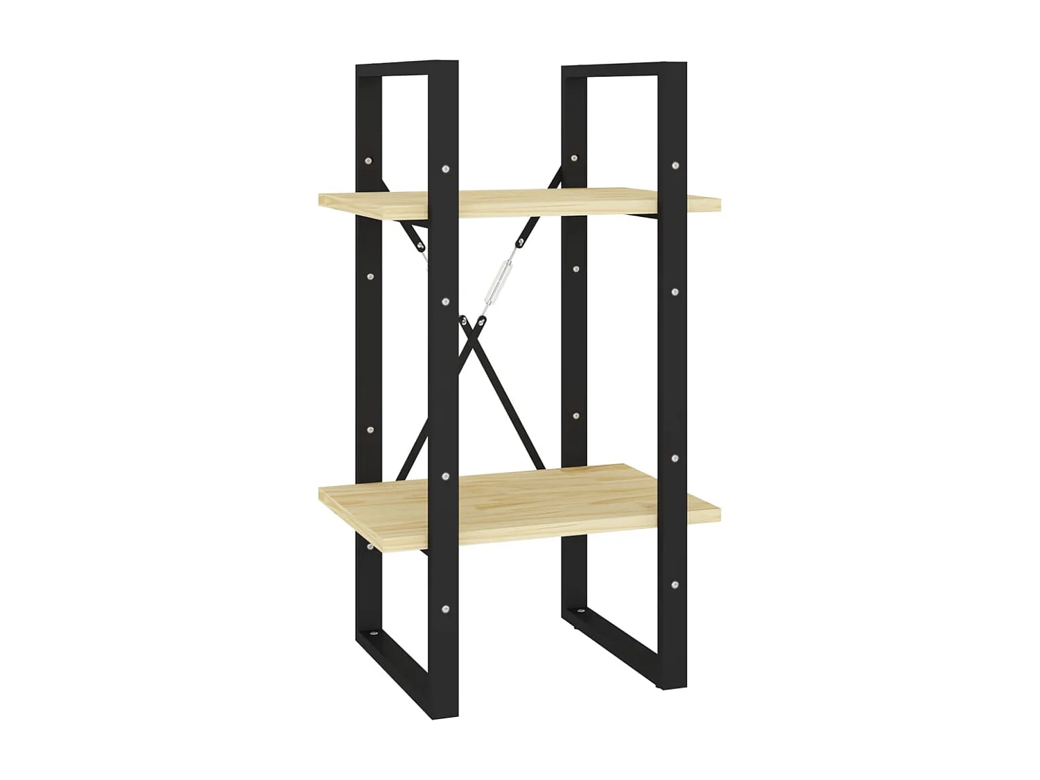 Libreria | Scaffale | Mobile di stoccaggio a 2 Ripiani 40x30x70 cm in Legno Massello di Pino