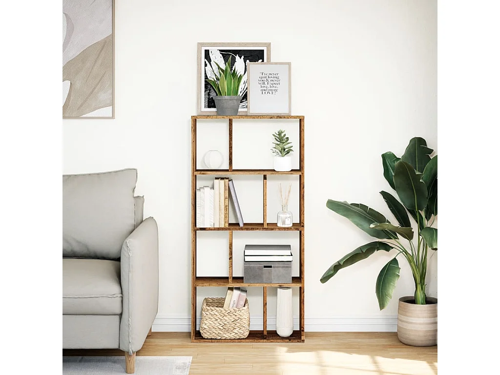 Libreria | Scaffale | Mobile di stoccaggio Legno Antico 60x20x120 cm in Truciolato