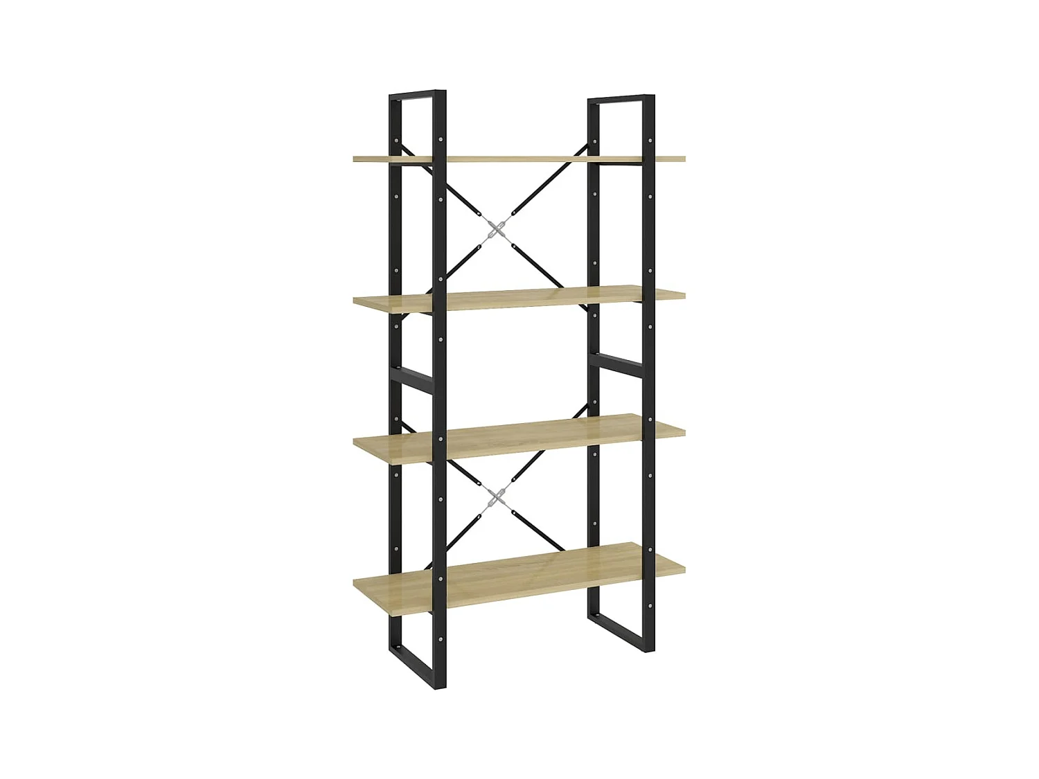 Bibliothèque | Etagère de rangement | Meuble de rangement à 4 niveaux chêne sonoma bois d'ingénierie